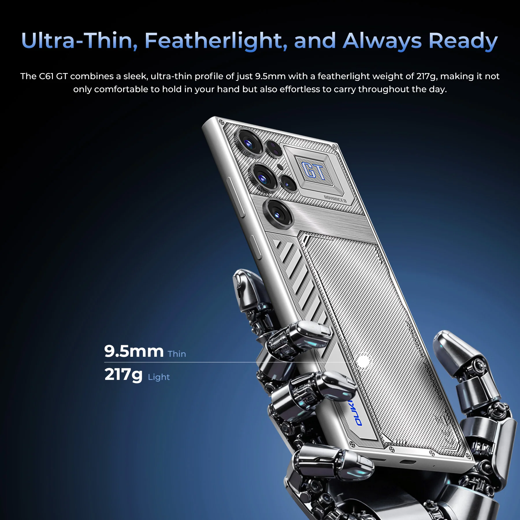 OUKITEL C61 GT-EV 6.88-inch 5150mAh Battery 9.5mm Ultra-thin Body SmartPhone(8GB+256GB) - Image 6