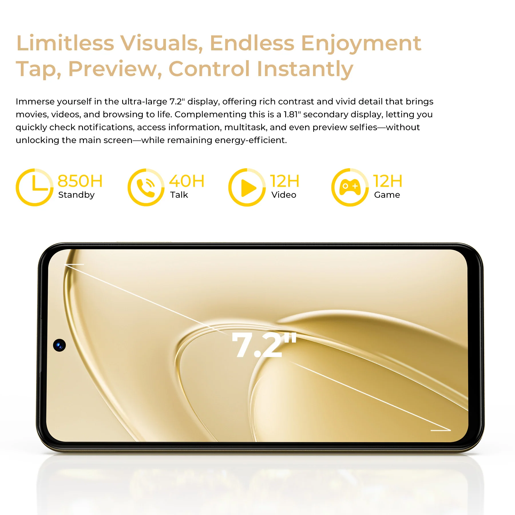 OUKITEL C68 Plus-EV 7.2-inch 6000mAh Battery 9.5mm Ultra-thin Body Smartphone(8GB+512GB) - Image 6