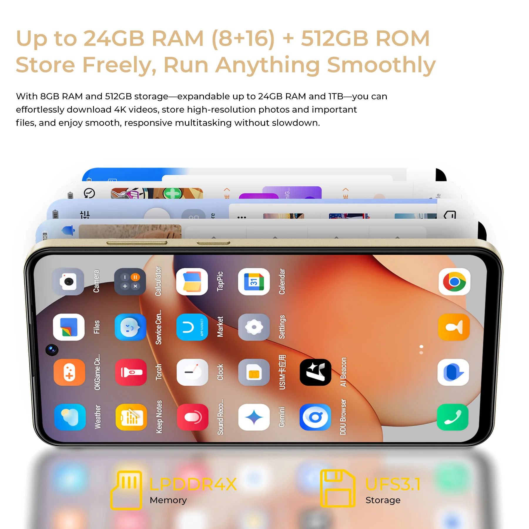OUKITEL C68 Plus-EV 7.2-inch 6000mAh Battery 9.5mm Ultra-thin Body Smartphone(8GB+512GB) - Image 9