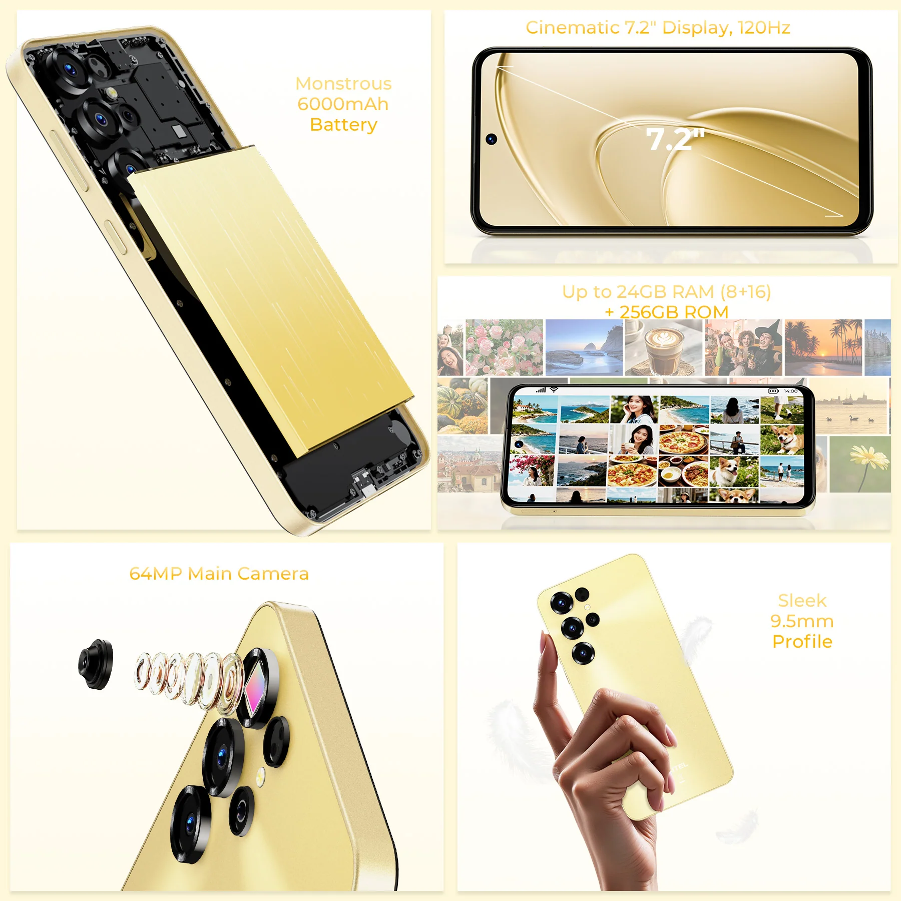 OUKITEL C68-EV 7.2-inch 6000mAh Battery 9.5mm Ultra-thin Body Smartphone(8GB+512GB) - Image 5