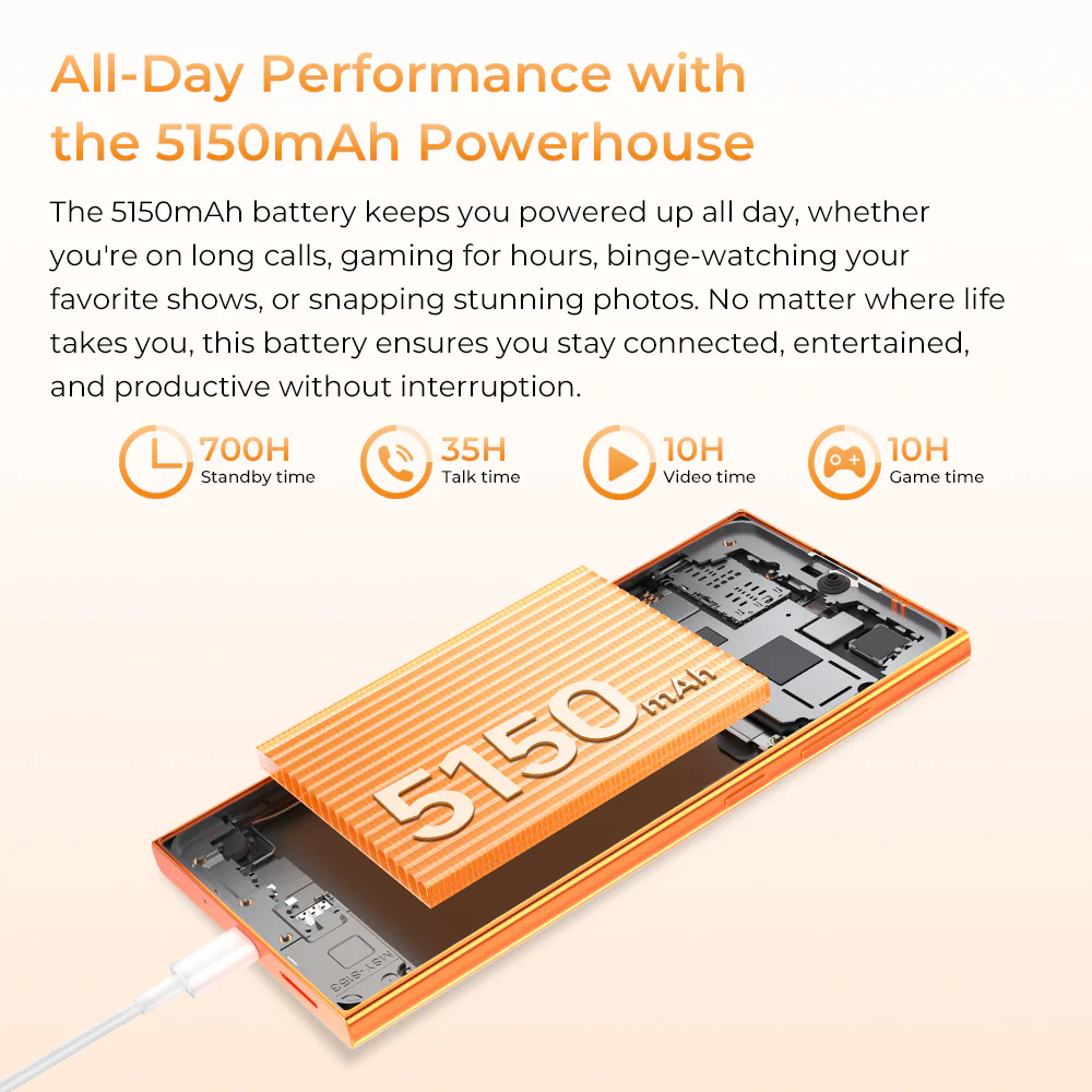 OUKITEL C72 6.88-inch 5150mAh Battery 9.5mm Ultra-thin Body Smartphone(4GB+128GB) - Image 10