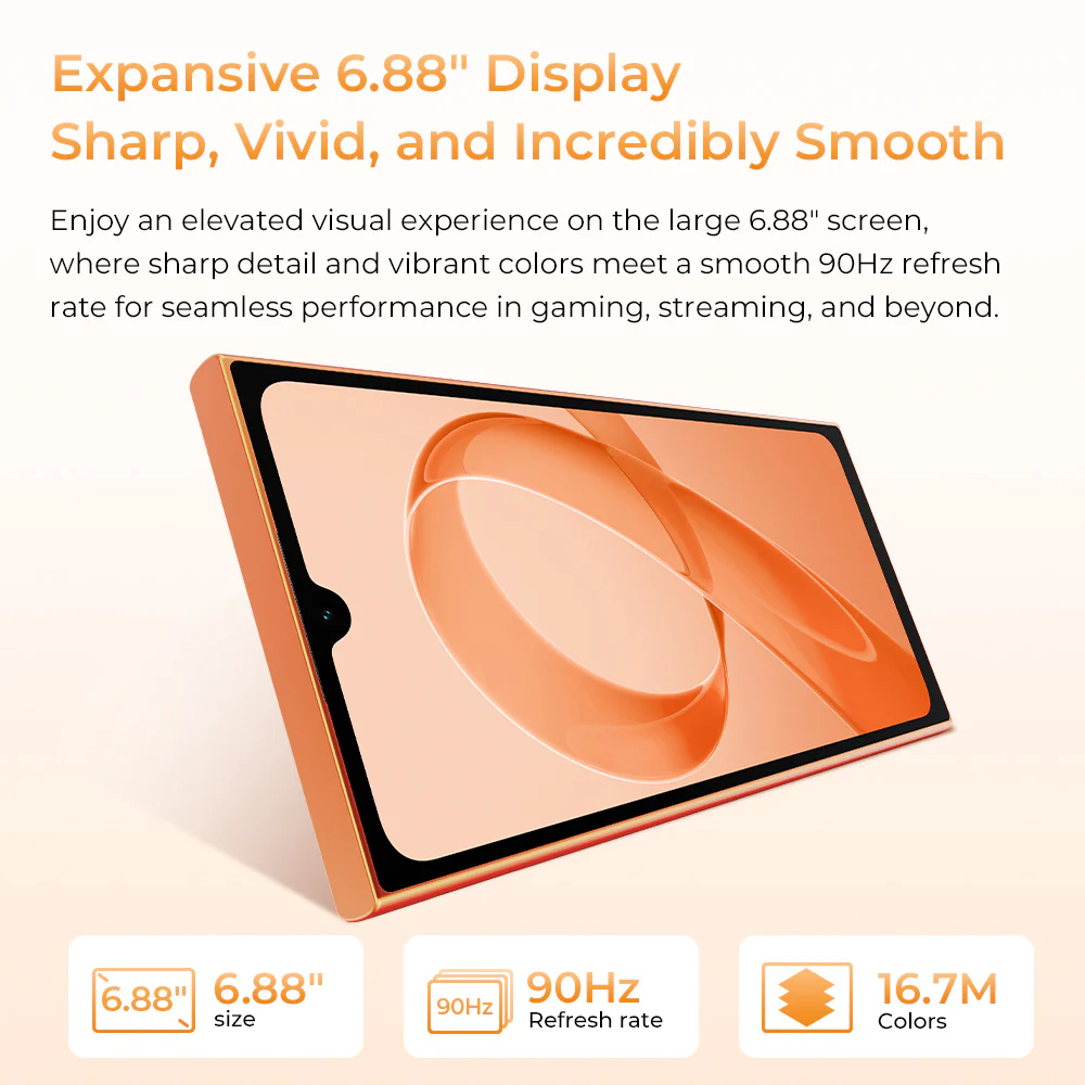 OUKITEL C72 6.88-inch 5150mAh Battery 9.5mm Ultra-thin Body Smartphone(4GB+128GB) - Image 7