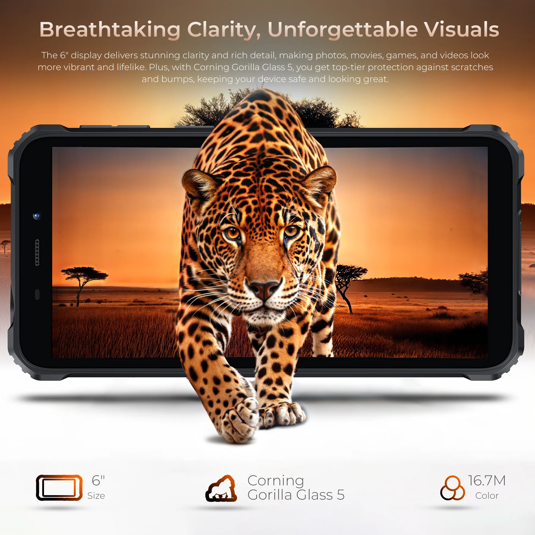 OUKITEL G3-EV Rugged Phone 6'' HD+ Display 6300mAh Big Battery 13MP Camera Android 14(4GB+128GB) - Image 11