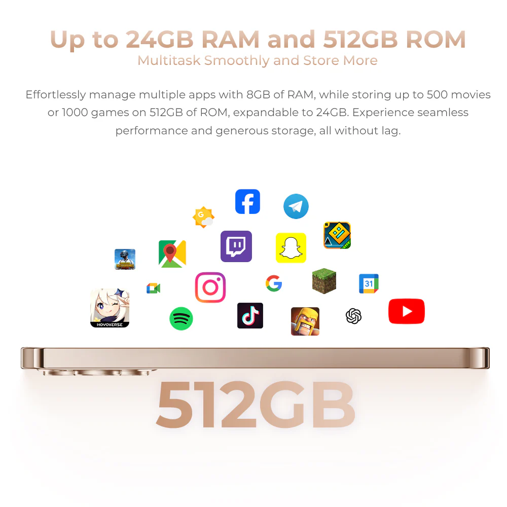 OUKITEL P1 Pro-EV 6.7-inch 5150mAh Battery 8.2mm Ultra-thin Body Smartphone(8GB+512GB) - Image 7