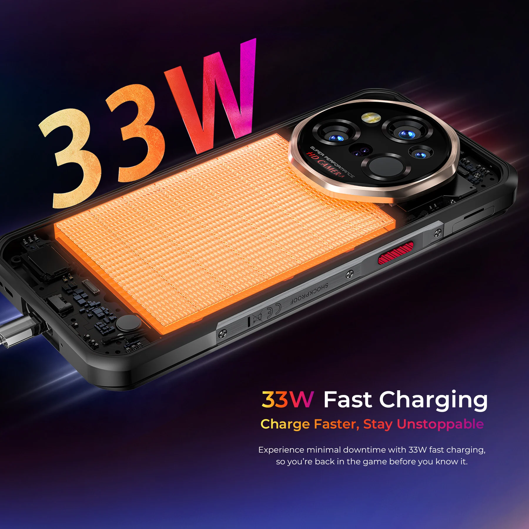OUKITEL WP55 Ultra 5G Rugged Phone 6.6'' HD+ Display 11,000mAh Big Battery 108MP Thermal Imaging Camera Android 15(12GB+512GB) - Image 8