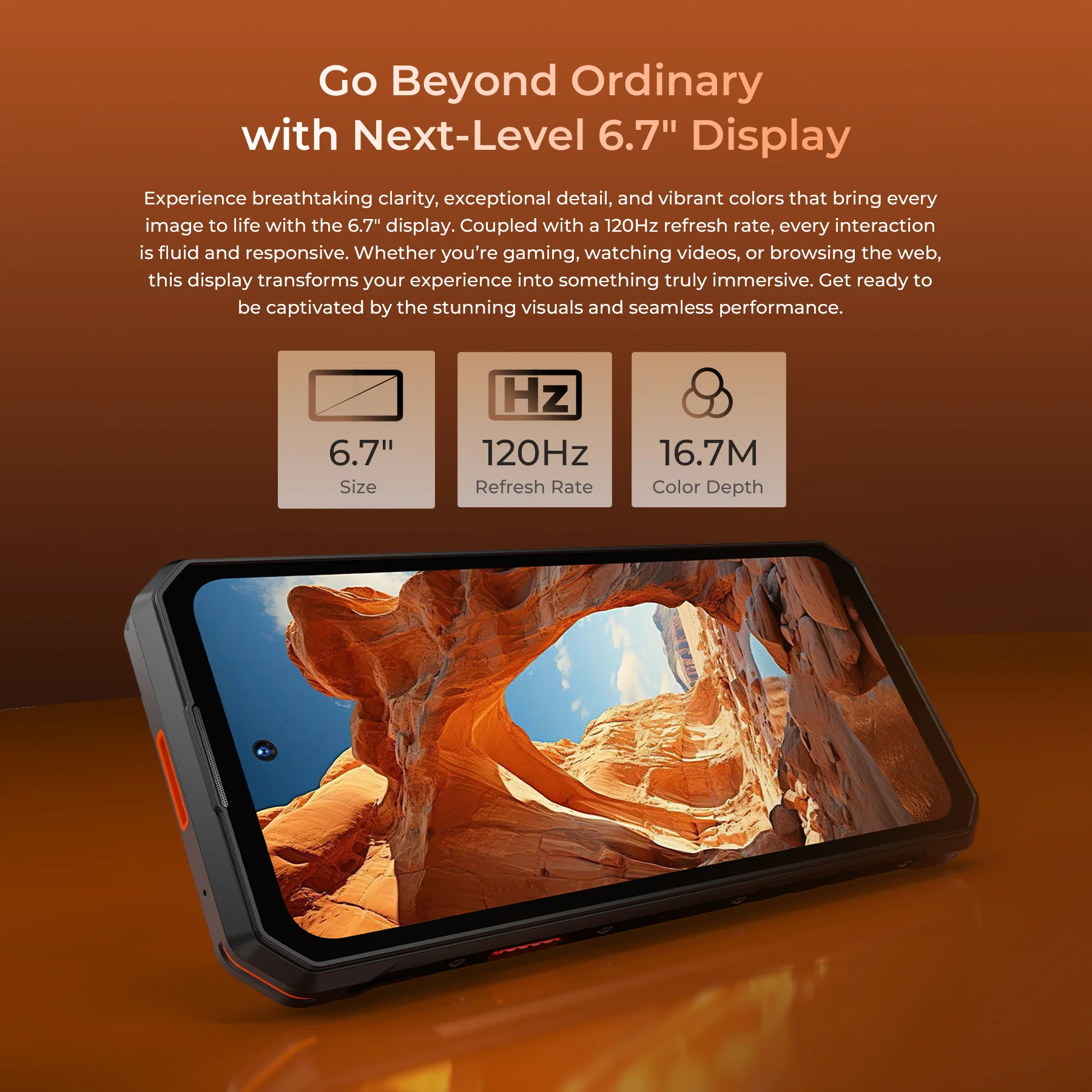 OUKITEL WP58 Pro 5G Rugged Phone 6.7-inch 10,000mAh Battery 64MP Camera Camping Light Android 15(8GB+512GB NFC) - Image 12