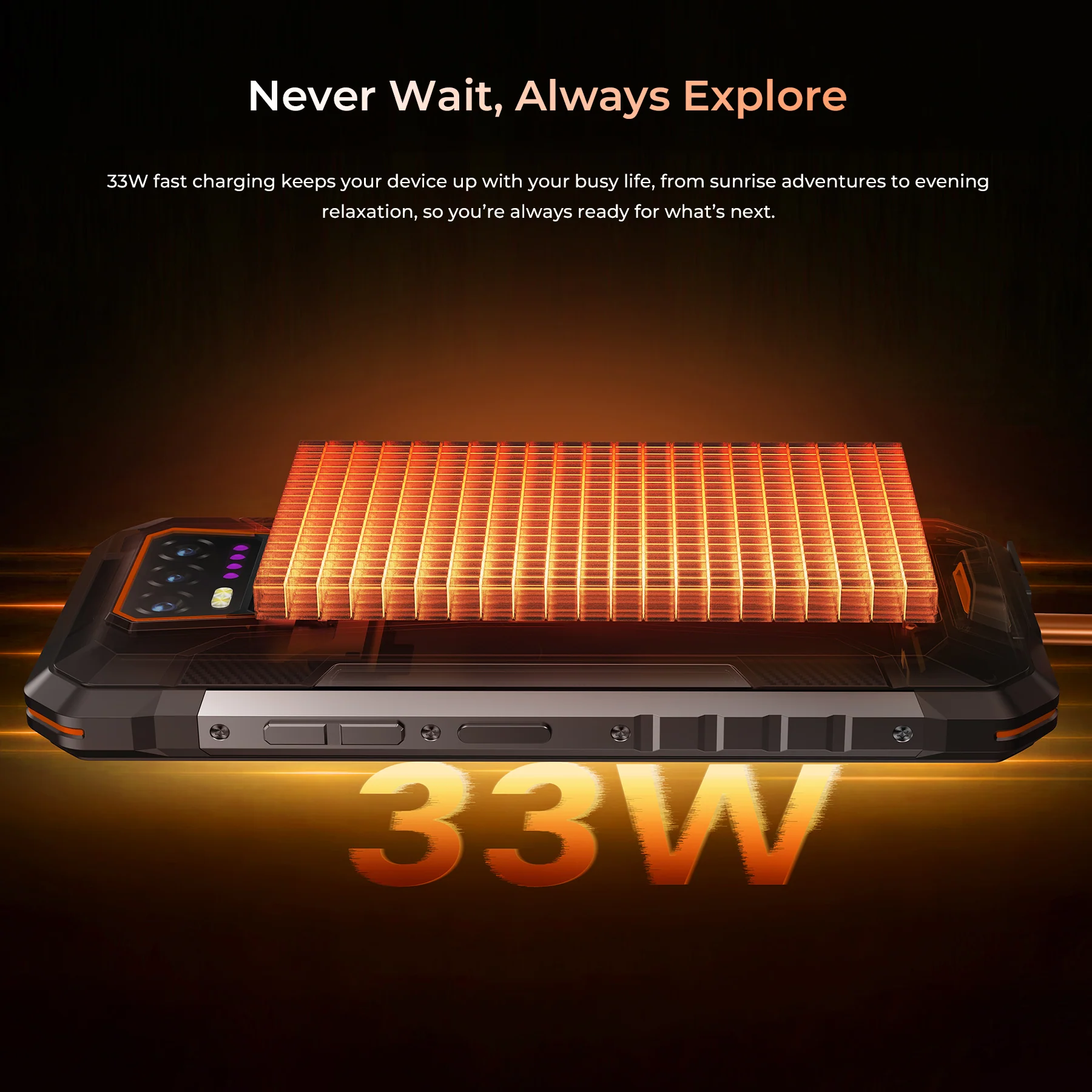 OUKITEL WP58 Pro 5G Rugged Phone 6.7-inch 10,000mAh Battery 64MP Camera Camping Light Android 15(8GB+512GB NFC) - Image 8