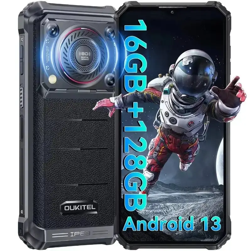Oukitel WP36 4G Rugged Phone 6.52-inch 8D Sound 10600mAh Big Battery Android 13(16GB+128GB NFC)